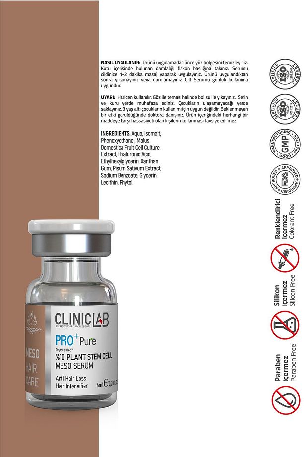Saç Köklerini Uyarıcı %10 Bitkisel Kök Hücre Içeren Meso Serum 6 ml X 10 Adet - 6