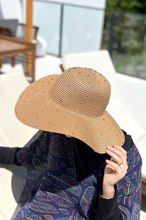 Remsa Taşlı Hasır Şapka RŞ-96 Camel - 4