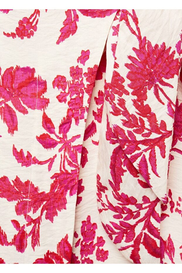 Çiçek Desenli Anvelop Etek - 7