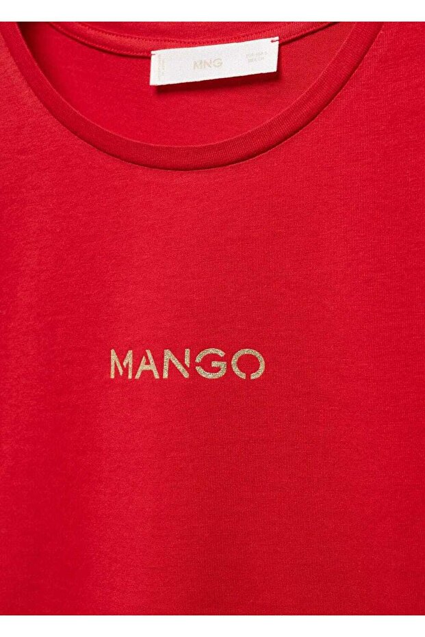 Pamuklu logolu tişört - 6