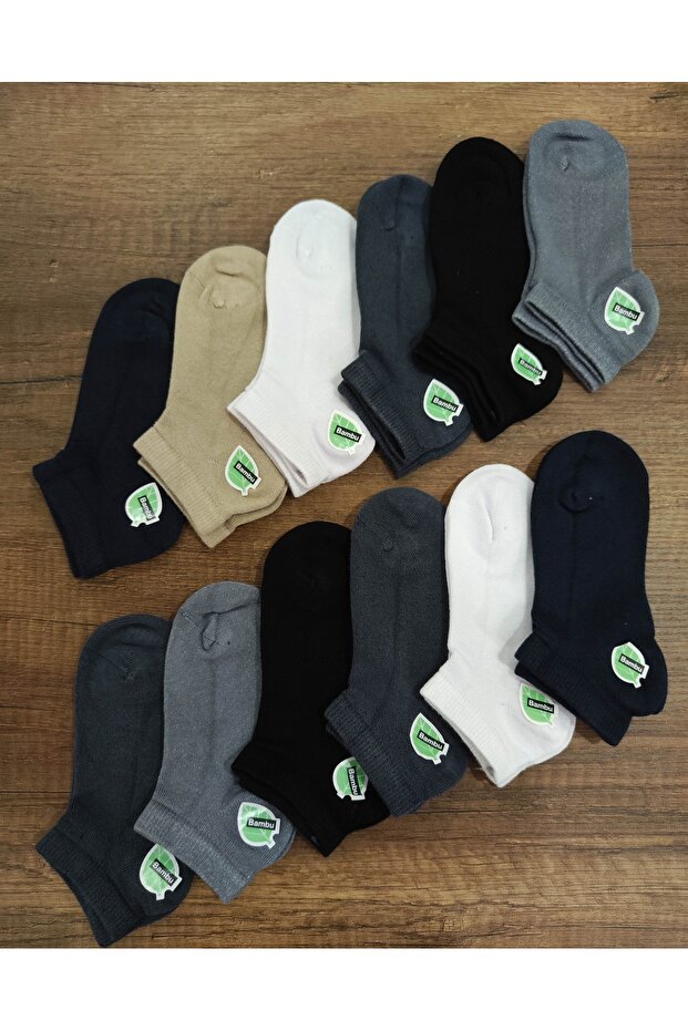 Children's 12 Pairs Seamless Bamboo Short Summer Booties Socks