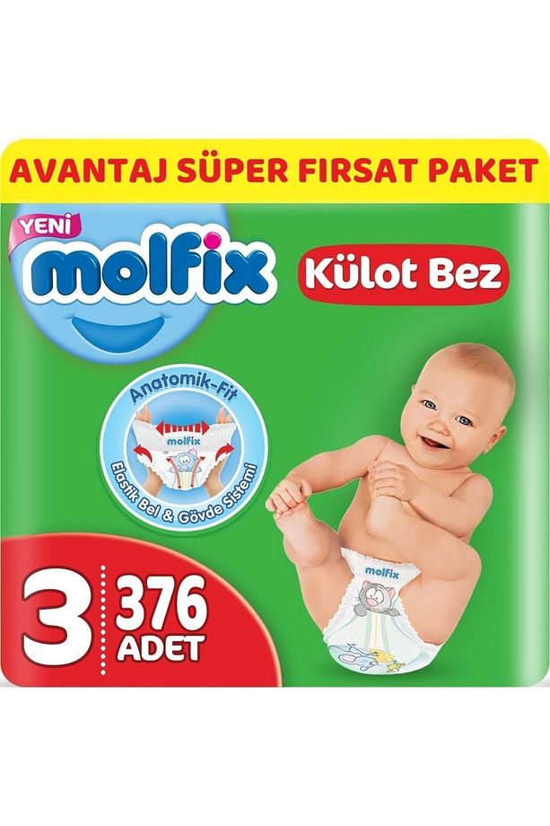 Külot Bebek Bezi Beden:3 (6-11KG) Midi 376 Adet Avantaj Süper Fırsat Pk - 1