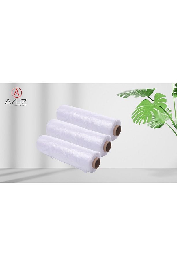 AYLİZ PLAST&AMBALAJ 3 ADET Küçük Boy 200’lü Manav Poşeti Hışır Atlet Poşet Rulo Mat Poşet - 1