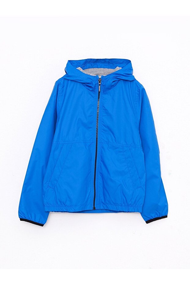 Hooded Basic Boy's Coat - 1