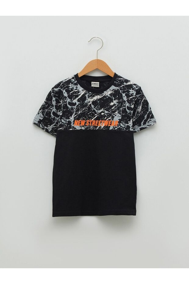 Lcw Kids Crew Neck Printed Short Sleeve Cotton Boys T-Shirt (S2)