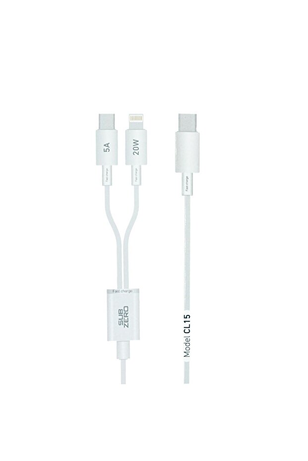 Cl15 Lightning And Type-c To Type-c 20w 5a Hızlı Şarj Kablosu - 2