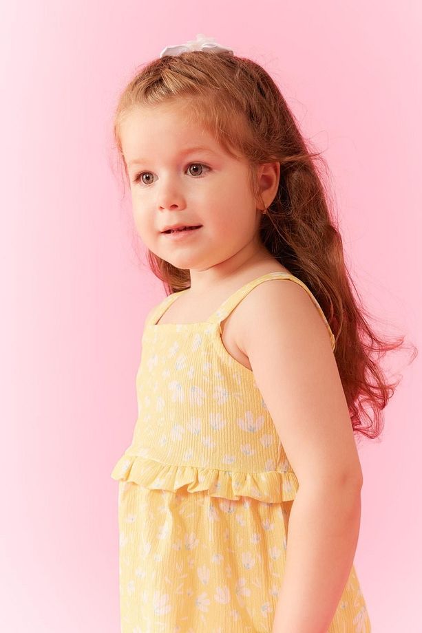 Kız Bebek Çiçekli Askılı Elbise A8145a523sm - 4