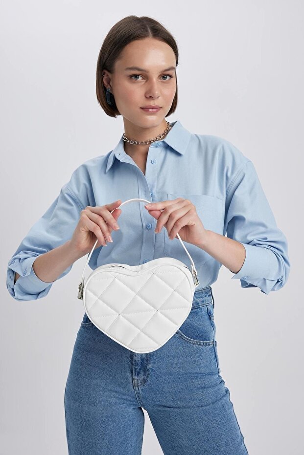 Women's Heart-Looking Faux Leather Handbag A8693Axns