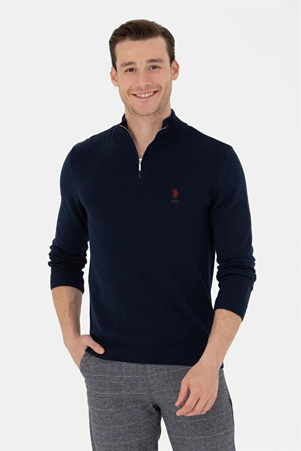 Men's DARK BLUE Sweater ELİFSU BUTİKHOME