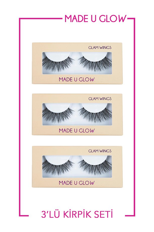 3'lü Glam Wings Kirpik Seti - 1