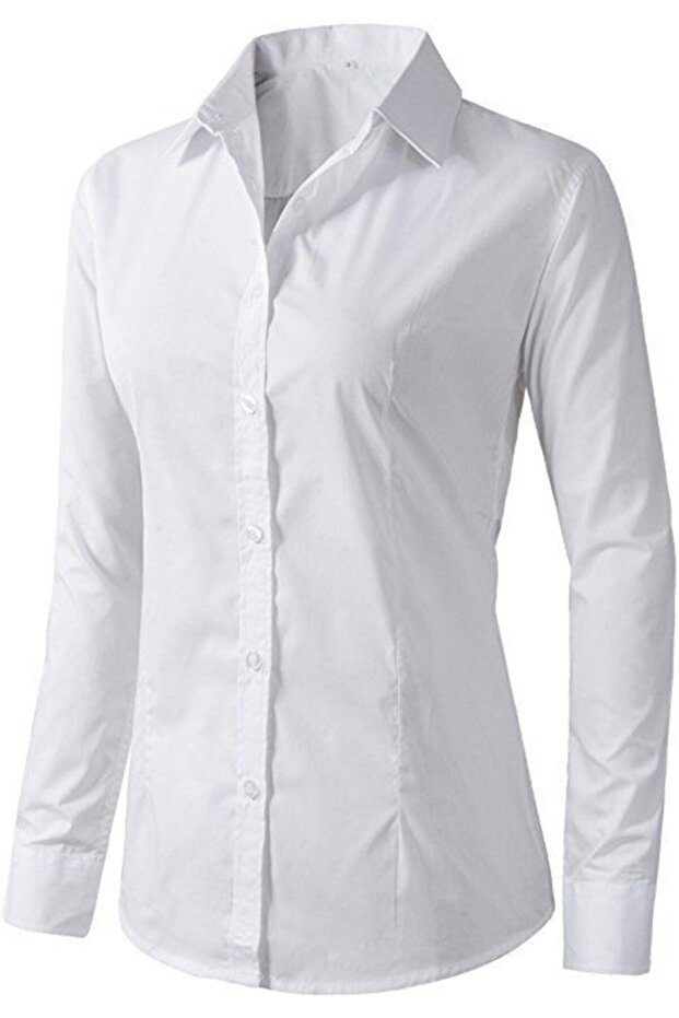 White Cotton Poplin Sports Shirt