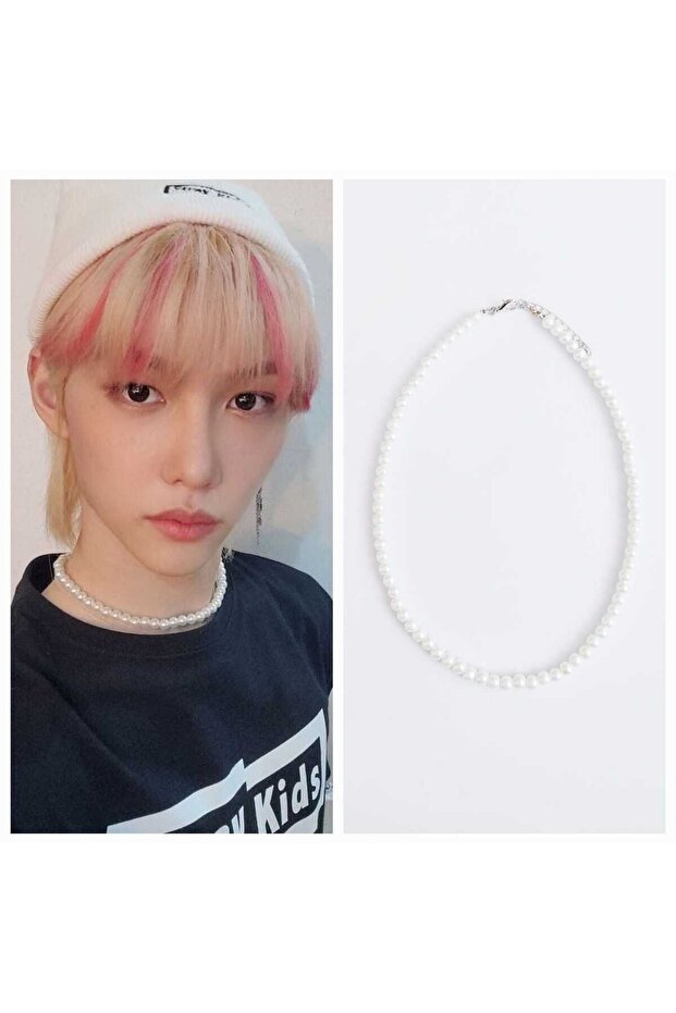 KPOP STRAYKIDS Felix Pearl Necklace