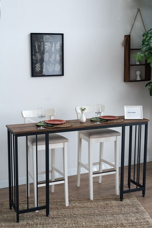 Dekoratif Tasarım Bar Masası Dresuar-Makyaj Masası-Konsol Raf Petek Üstü Raf - 2