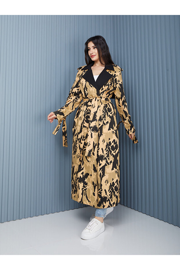 Oversize Camouflage Trench Coat