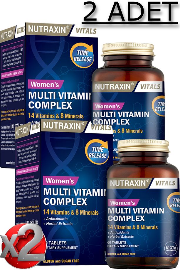 2 Adet Nutraxin Multivitamin Kadın - (Multivitamin & Mineral Complex) 60 Adet Tablet - 1