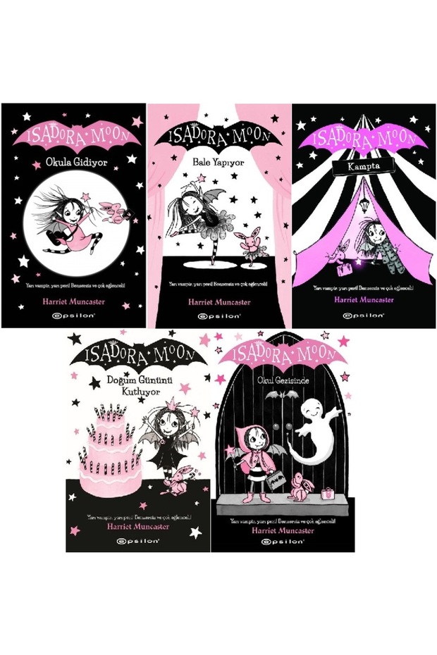 Isadora Moon İlk 5 Kitap Set /Going to School+Doing Ballet+At Camp+Celebrating D-Day+On a School Trip