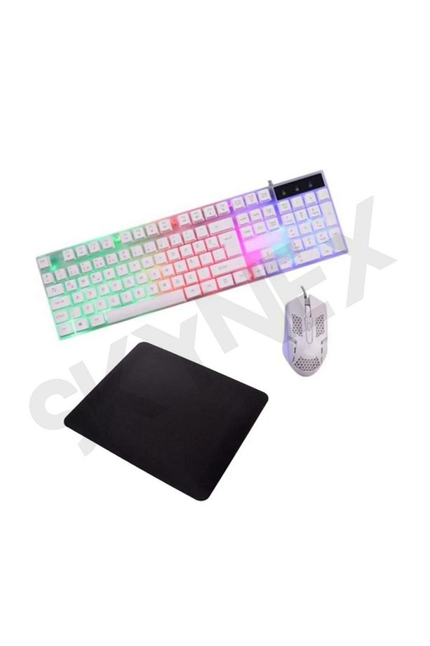 5in1 Oyuncu Klavye Mouse Mausepad Seti Kablolu Uyumlu Rgb 1+1 Speaker Set Gamer Pc Oyuncu Seti - 2