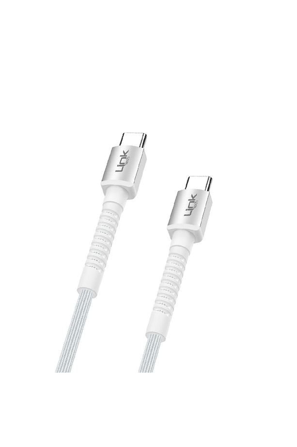 K597 Type-C to Type-C 60W 3mt Örgü Metal Başlı Şarj Kablosu - 1