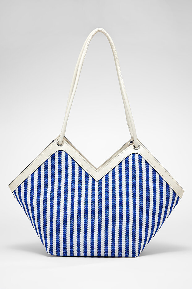 Kadın Hasır Kumaş Omuz Çantası Node - 1