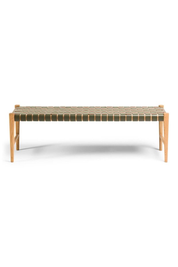 GERÇEK DERİ KENT BENCH, YEŞİL