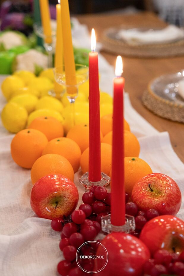 تفاح صناعي أحمر فاتح - 3