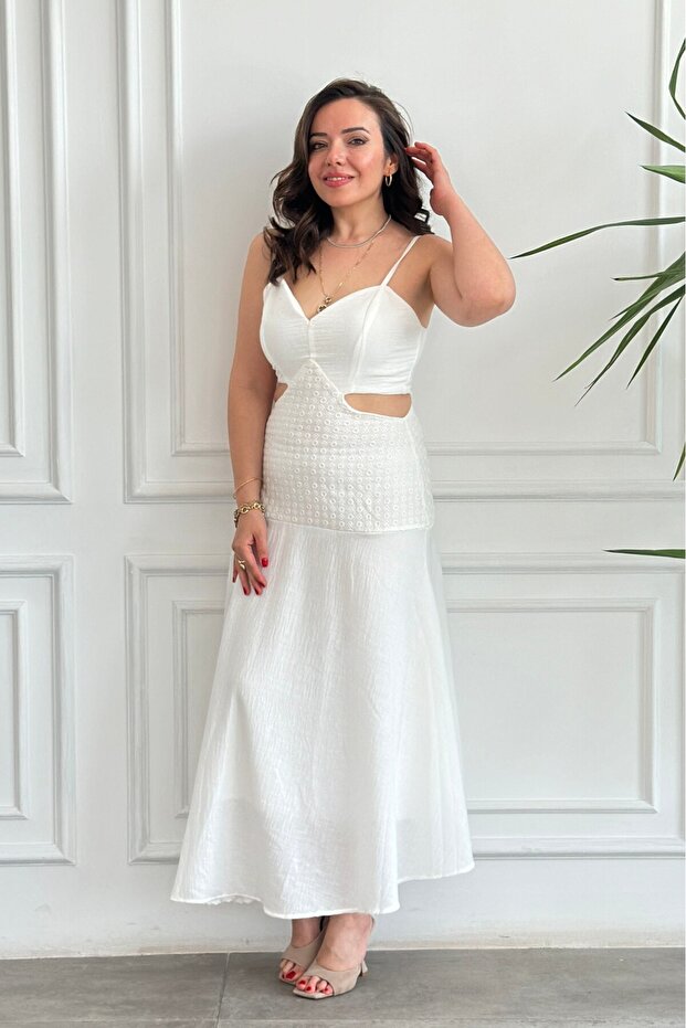 Strappy Dress with Side Cutout Details