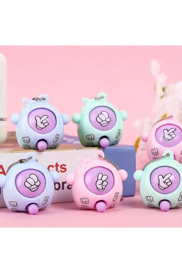 Taş Kağıt Makas Mini Anahtarlık Oyuncak 1 Adet - 4
