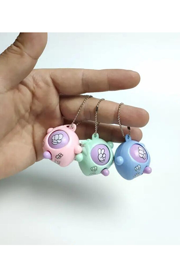 Taş Kağıt Makas Mini Anahtarlık Oyuncak 1 Adet - 5