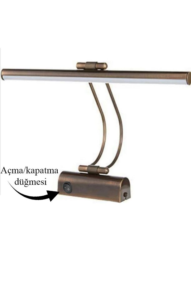ANAHTARLI Gün Işığı Banyo Duvar Ayna Tablo cafe Aydınlatması Flüt Aplik Kuğu Aplik Ledli Aplik 35 Cm - 1
