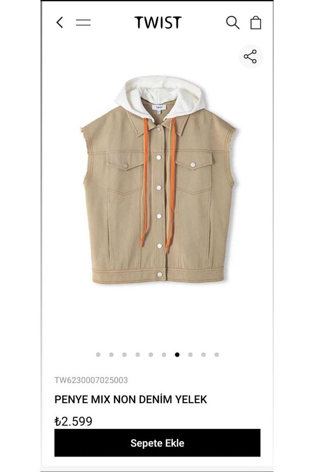 Çıkarılabilir Kapüşonlu Gabardin Yelek Camel - 3