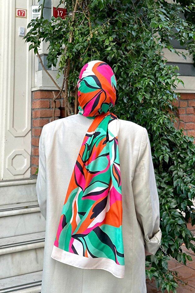 Lilyum Patterned Thin Cotton Shawl - 2