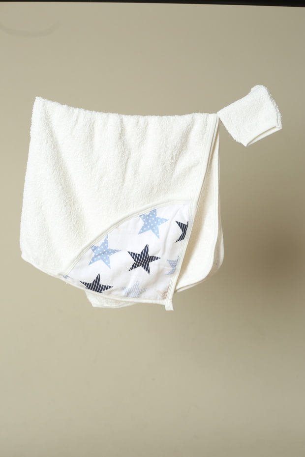100% Cotton Star Patterned Baby Towel