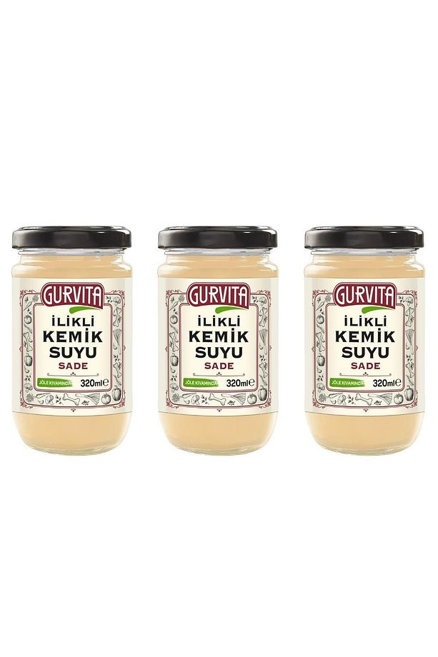 Jöle Kıvamında Ilikli Kemik Suyu Sade 320 ml 3'lü - 1