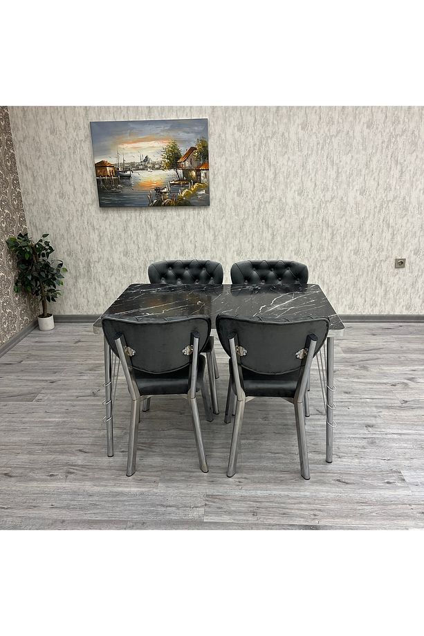 Mutfak Masa Sandalye Takımı Akuamarin 80-120 Ck 4 Kişilik Mutfak Masası Takımı - 5