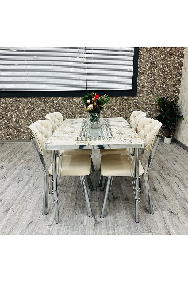 Mutfak Masa Sandalye Takımı Akuamarin 80-120 Ck 4 Kişilik Mutfak Masası Takımı - 5