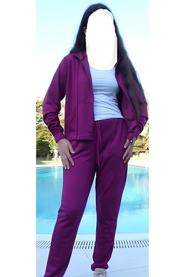 Kadın Fermuarlı Sweatshirt - 1