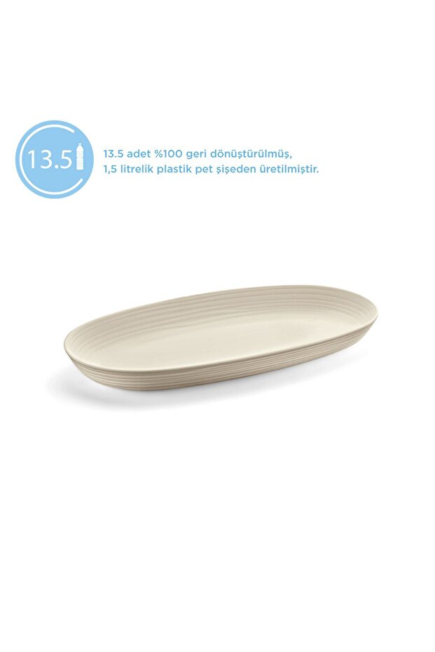 Guzzini Tierra Kayık Tabak Krem - 1