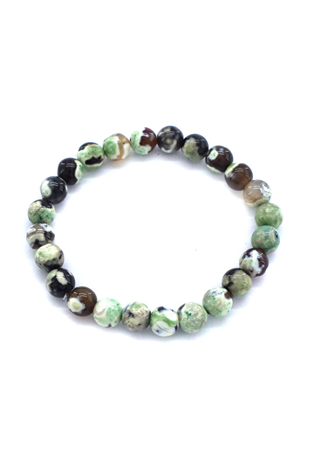 Men's Green Bracelet - Natural Stone, Eblk-503
