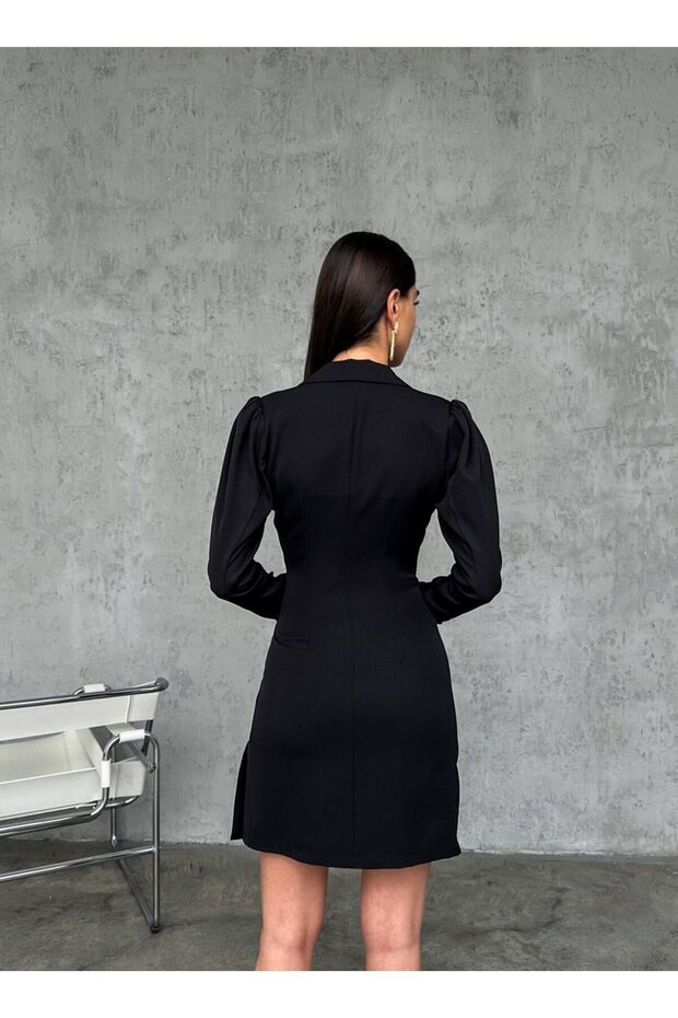 Rochie sacou blazer plisat - 5