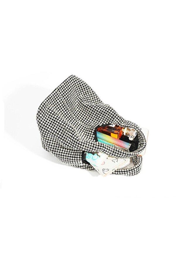 Parlak Taşlı Lüks Çanta - 7