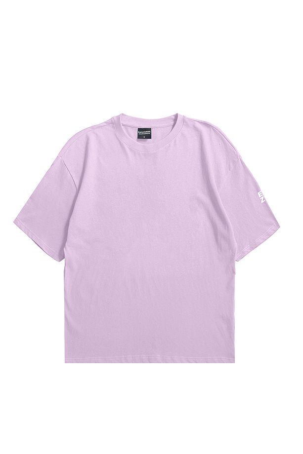 Eazy Lila Unisex Oversize Baskılı Kısa Kollu Basic T-shirt - 1
