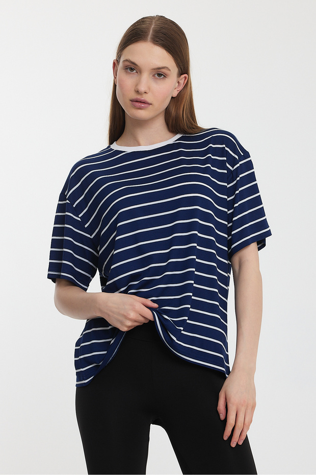 TREND Çizgili Basic T-shirt