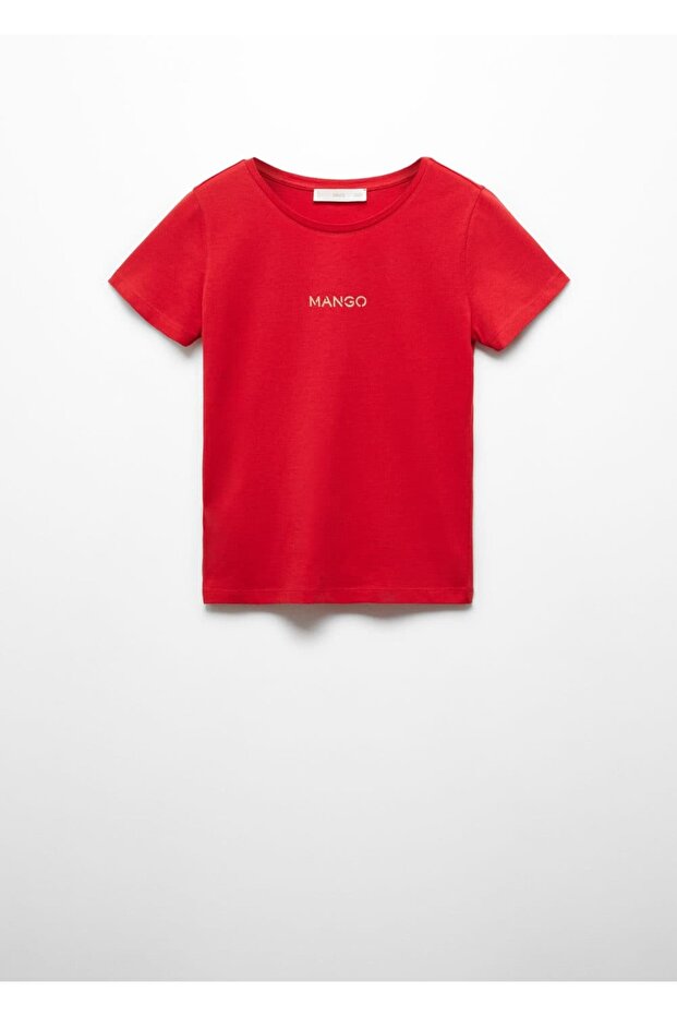 Pamuklu logolu tişört - 3