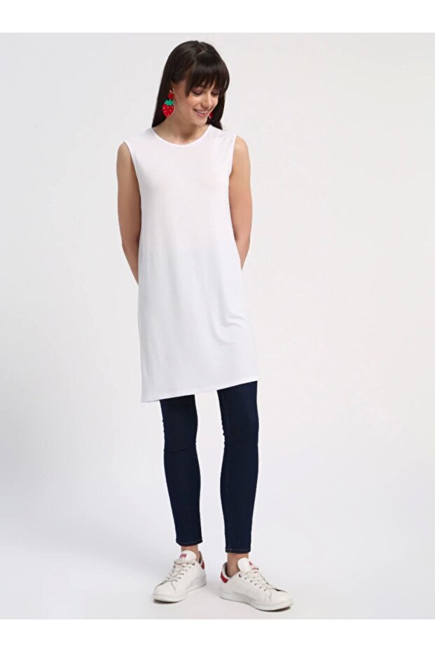 Kolsuz Basic Tunik - Beyaz - - 3