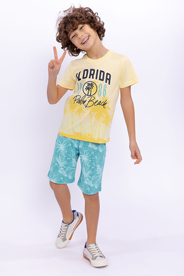 بدلة برمودا صفراء للأولاد من روليبولي - 2