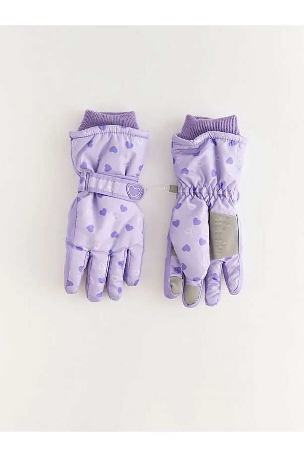 LCW ACCESSORIES Kalp Desenli Kız Çocuk Kar Eldiveni - 3