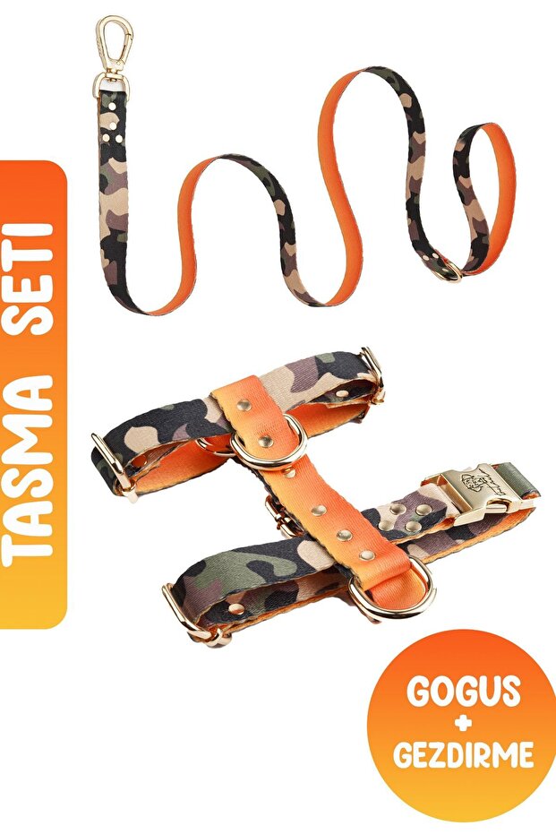 Anti-Escape Leash Army Leash Set Chest Leash and Travel Leash