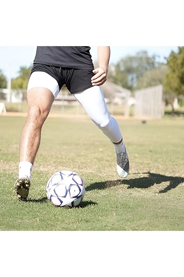 Unisex Futbol Uzun Tek Bacak Uzun Tayt Spor İçlik Maç Taytı - 4