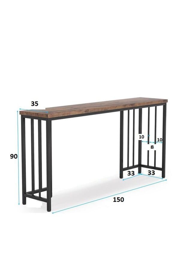 Dekoratif Tasarım Bar Masası Dresuar-Makyaj Masası-Konsol Raf Petek Üstü Raf - 5