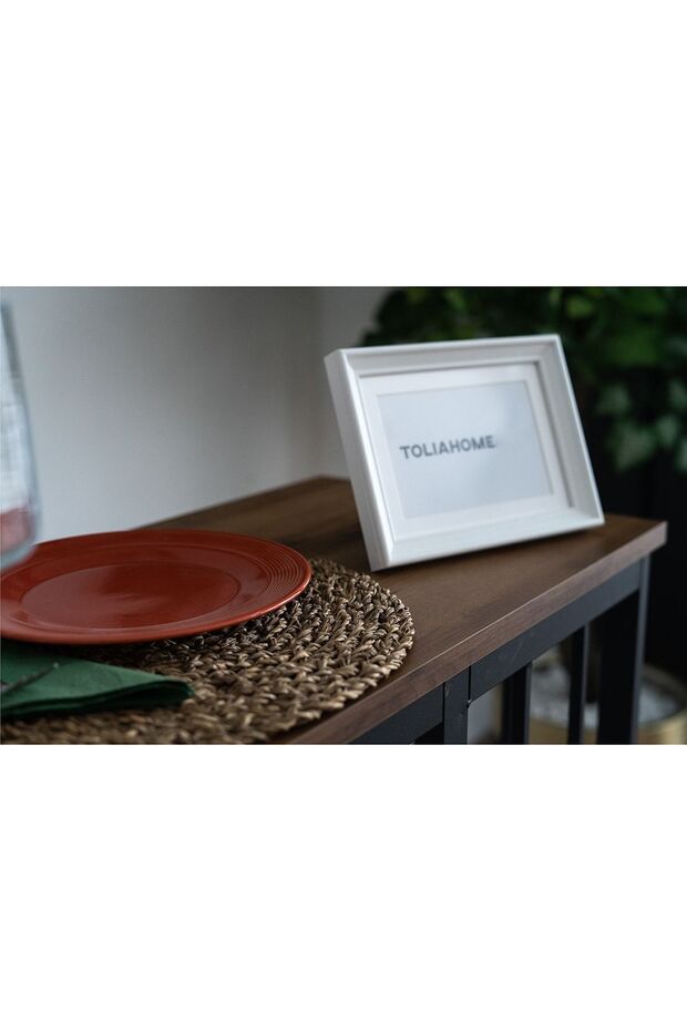 Dekoratif Tasarım Bar Masası Dresuar-Makyaj Masası-Konsol Raf Petek Üstü Raf - 4